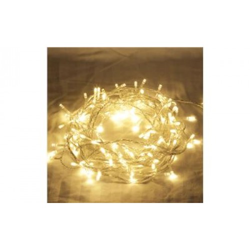 25M 300 LED Warm White Christmas Fairy Lights (Clear Cable)